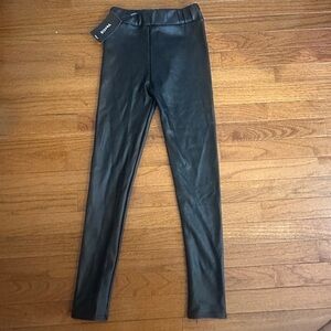 Black Leather Leggings Size S